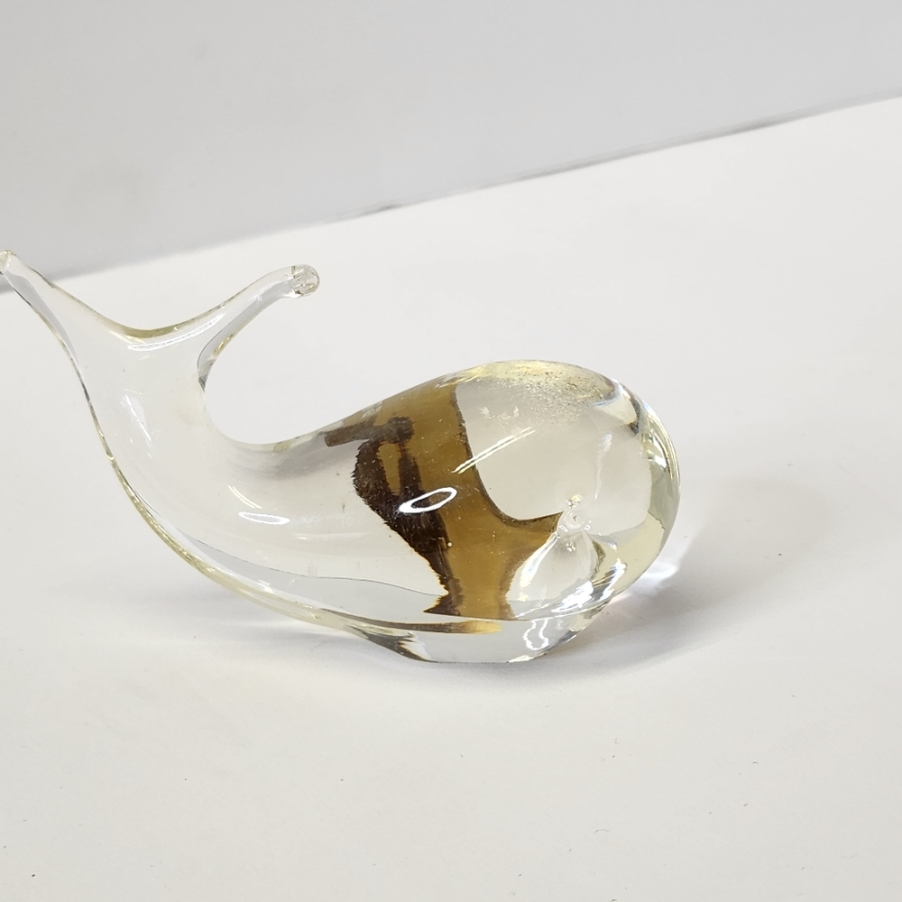 Vintage Murano Italian Blown Glass Whale Figurine Art Home Decor Collectible - Picture 3 of 10